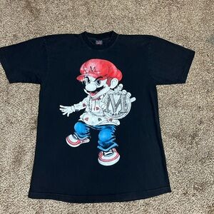 Y2K iced out Mario shirt size XL